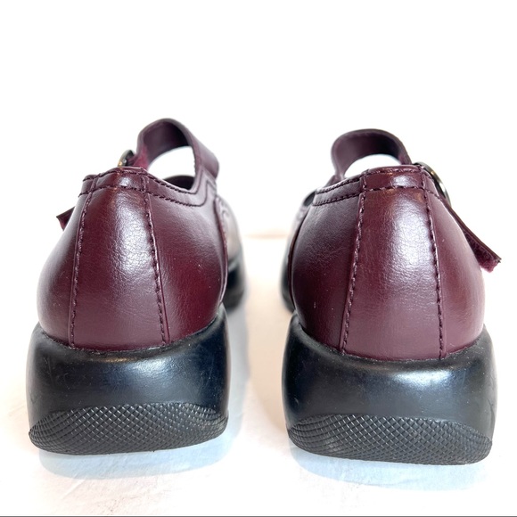 Lower East Side Mary Jane Wedge Platform Strap Loafer size 7.5 Red Brown 90 Vibe - Picture 5 of 13